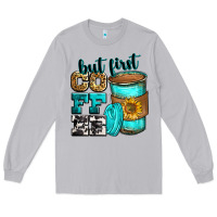 Moon Dust but first coffee Long Sleeve Tee - Zillion Design Studio
