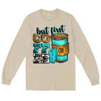 Mushroom but first coffee Long Sleeve Tee - Zillion Design Studio