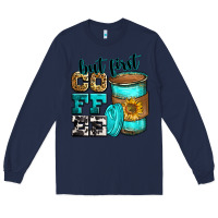 Navy but first coffee Long Sleeve Tee - Zillion Design Studio