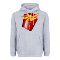 Heather Grey french fries Heavyweight Hoodie - AdoDesignShop
