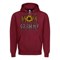 Burgundy i have two titles mom and grmmh and i rock them both Zipper Hoodie - CowhideDigitalArt