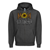 Charcoal Heather i have two titles mom and grmmh and i rock them both Zipper Hoodie - CowhideDigitalArt