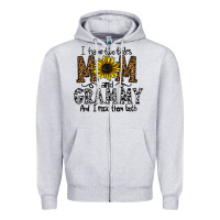 Heather Grey i have two titles mom and grmmh and i rock them both Zipper Hoodie - CowhideDigitalArt