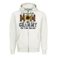 Oatmeal Heather i have two titles mom and grmmh and i rock them both Zipper Hoodie - CowhideDigitalArt