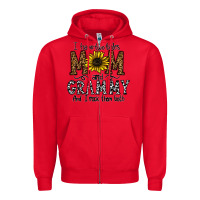 Red i have two titles mom and grmmh and i rock them both Zipper Hoodie - CowhideDigitalArt