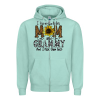 Seafoam i have two titles mom and grmmh and i rock them both Zipper Hoodie - CowhideDigitalArt