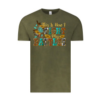 Vintage Olive this is how i fight my battles Vintage Tee - texasbilliewilder
