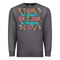 Charcoal Heather be kind be true be you Premium Sweatshirt - NancyCooperArtShop