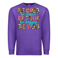 Purple be kind be true be you Premium Sweatshirt - NancyCooperArtShop