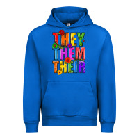 Cobalt They Them Their Pride LGBTQ Urban Hoodie - BundleAndBundleShop