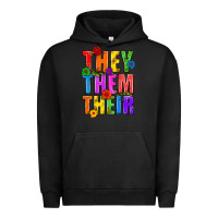 Pigment Black They Them Their Pride LGBTQ Urban Hoodie - BundleAndBundleShop