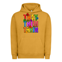 Pigment Peanut Butter They Them Their Pride LGBTQ Urban Hoodie - BundleAndBundleShop