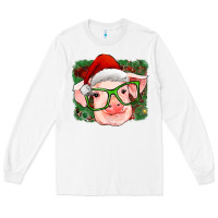 White christmas pig Long Sleeve Tee - RanaPortraitStore