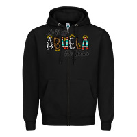 Black la mejor abuela de todas Zipper Hoodie - CowhideDigitalArt