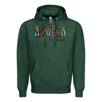 Sports Green la mejor abuela de todas Zipper Hoodie - CowhideDigitalArt