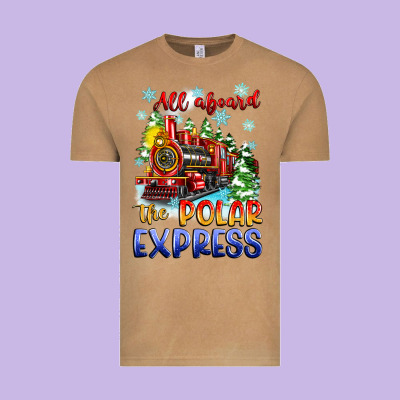 All Aboard The Polar Express Vintage Tee Designed By Zillion Design Studio