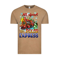 Vintage Coffee all aboard the polar express Vintage Tee - Zillion Design Studio