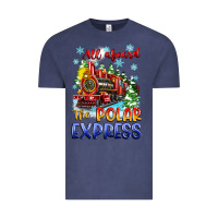 Vintage Denim all aboard the polar express Vintage Tee - Zillion Design Studio