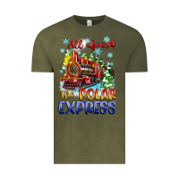 Vintage Olive all aboard the polar express Vintage Tee - Zillion Design Studio
