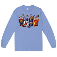 Colony Blue american football coffee cups Long Sleeve Tee - Zillion Design Studio