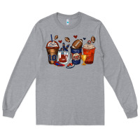Heather Grey american football coffee cups Long Sleeve Tee - Zillion Design Studio