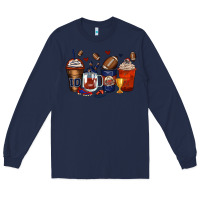 Navy american football coffee cups Long Sleeve Tee - Zillion Design Studio