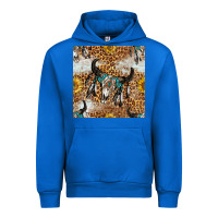 Cobalt Western Bull Skull And Sunflowers With Leopard Seamless Pattern Urban Hoodie - BundleAndBundleShop