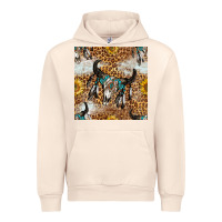 Sandshell Western Bull Skull And Sunflowers With Leopard Seamless Pattern Urban Hoodie - BundleAndBundleShop