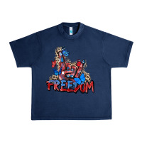 Navy freedom rock hand Urban Heavy Tee - Zillion Design Studio