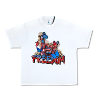 White freedom rock hand Urban Heavy Tee - Zillion Design Studio