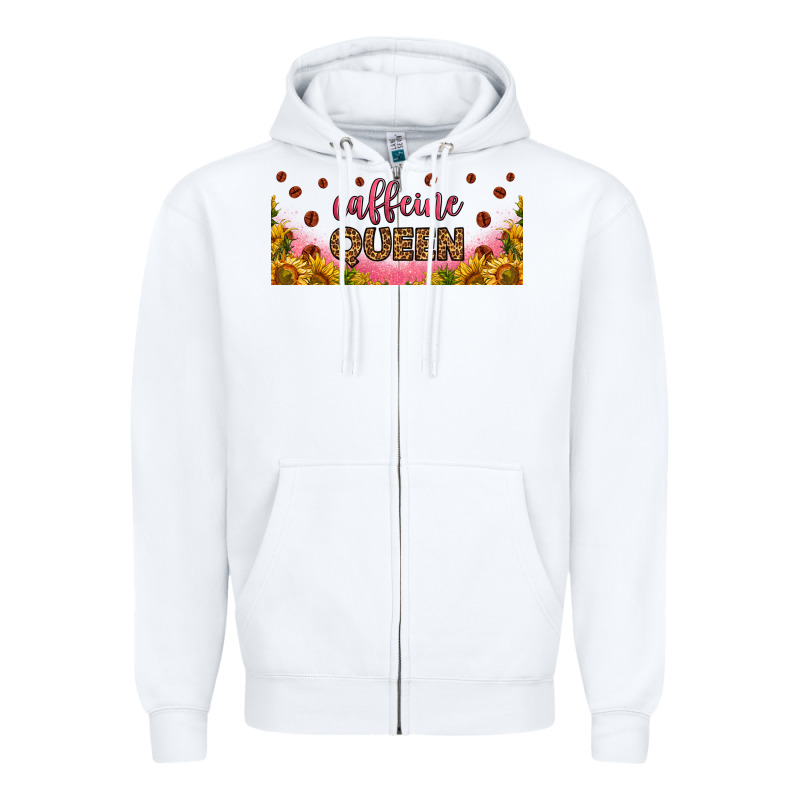 Caffeine Queen 16oz Libbey Cup Zipper Hoodie by HRA Design Shop | Teevron