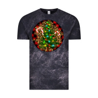 Cloud Black Christmas Tree Vintage Tee - RanaPortraitStore