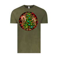 Vintage Olive Christmas Tree Vintage Tee - RanaPortraitStore