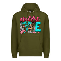Army Green nurse life Premium Hoodie - NancyCooperArtShop
