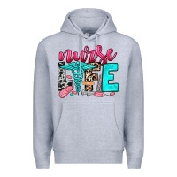 Heather Grey nurse life Premium Hoodie - NancyCooperArtShop