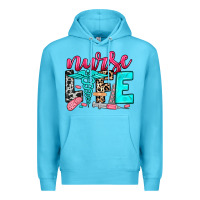 Ocean Blue nurse life Premium Hoodie - NancyCooperArtShop