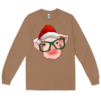 Toasted Coconut christmas pig with santa claus hat Long Sleeve Tee - RanaPortraitStore
