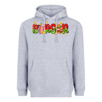 Heather Grey burger with coke and stars Heavyweight Hoodie - AdoDesignShop