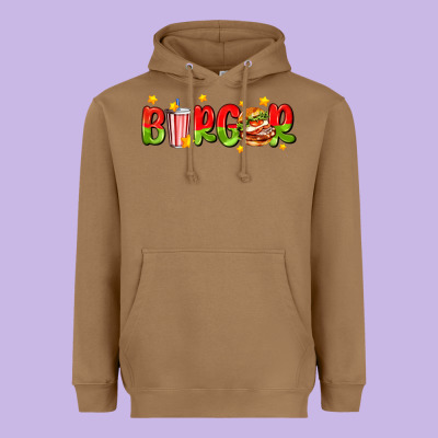 Burger With Coke And Stars Heavyweight Hoodie Designed By Adodesignshop