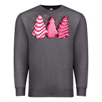 Charcoal Heather pink Christmas cakes Premium Sweatshirt - Jasminsmagicworld