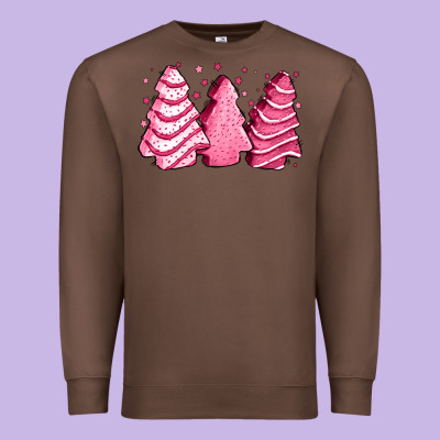 Pink Christmas Cakes Premium Sweatshirt Designed By Jasminsmagicworld