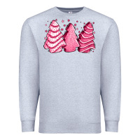 Heather Grey pink Christmas cakes Premium Sweatshirt - Jasminsmagicworld