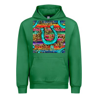 Emerald Western Horseshoe And Arrow With Leopard And Serape Seamless Pattern Urban Hoodie - BundleAndBundleShop