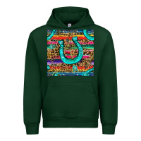 Forest Green Western Horseshoe And Arrow With Leopard And Serape Seamless Pattern Urban Hoodie - BundleAndBundleShop