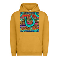 Pigment Peanut Butter Western Horseshoe And Arrow With Leopard And Serape Seamless Pattern Urban Hoodie - BundleAndBundleShop