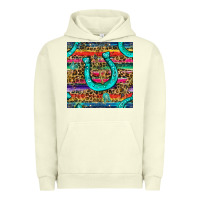 Pigment Pistachio Western Horseshoe And Arrow With Leopard And Serape Seamless Pattern Urban Hoodie - BundleAndBundleShop