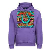 Tulip Western Horseshoe And Arrow With Leopard And Serape Seamless Pattern Urban Hoodie - BundleAndBundleShop
