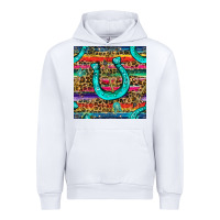 Western Horseshoe And Arrow With Leopard And Serape Seamless Pattern Urban Hoodie | Teevron