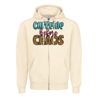 Sandshell caffeine before chaos Zipper Hoodie - HRA Design Shop