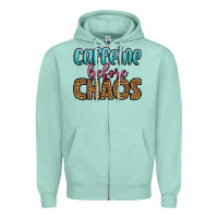 Seafoam caffeine before chaos Zipper Hoodie - HRA Design Shop